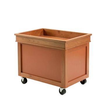 Rowan Bend Empty Rolling Workshop Cart - Terracotta