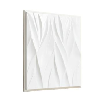 Wave 3D Decorative 19.63 '' X 19.63 '' 3D Wall Panel In White