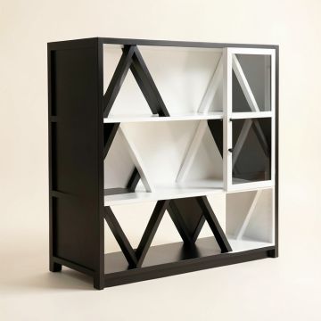 Chantilly 63 '' H X 47 '' W Geometric Bookcase (synthetic illustration; no displayed measurements)