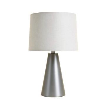 Sage Canyon Table Lamp With A Plain Fabric Shade - Gray