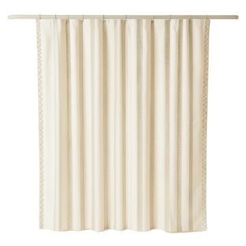 Cove Dale Shower Curtain Hanging Flat From A Plain Rod - Cream