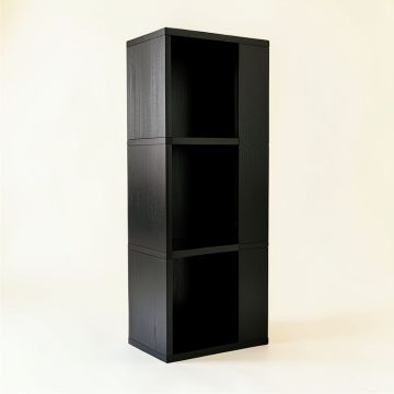 Hill Crossing Narrow Cubby Tower - Black (synthetic illustration; no displayed measurements)