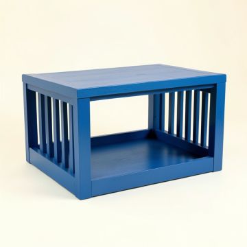 Aspen Field Empty Furniture-Style Pet Crate - Blue (synthetic illustration; no displayed measurements)