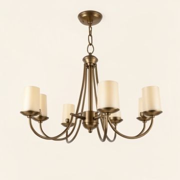 Vincent 5 - Light Shaded Unique / Statement Drum Chandelier (synthetic illustration; no displayed measurements)