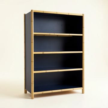 Dune Edge Freestanding Bookcase - Navy (synthetic illustration; no displayed measurements)