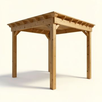 10 Ft. W X 12 Ft. D Solid Wood Pergola (synthetic illustration; no displayed measurements)