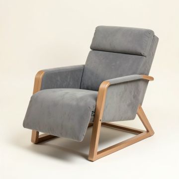 Swivel Rocker Fabric Recliner Chair - Reclining Chair Manual (synthetic illustration; no displayed measurements)