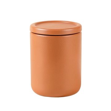 Heath Bend Storage Canister With Lid - Terracotta