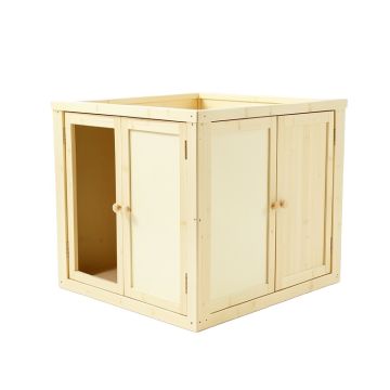 Spruce Crest Empty Furniture-Style Litter Enclosure - Cream