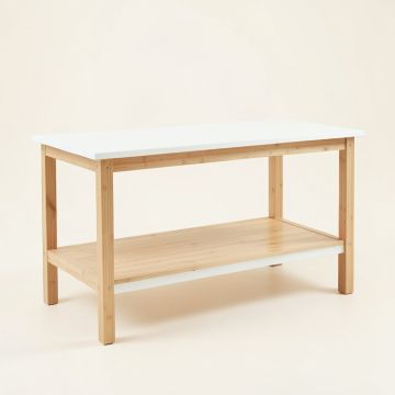 Harbor Crossing Empty Workshop Workbench - White (synthetic illustration; no displayed measurements)