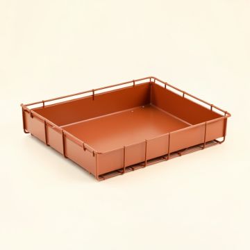 Summit Field Empty Under-Desk Cable Tray - Terracotta (synthetic illustration; no displayed measurements)