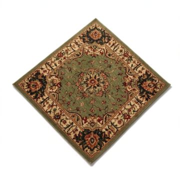 Floral Machine Made Power Loom Wool And Polyester Brown/Green/Red Area Rug (synthetic illustration; no displayed measurements)