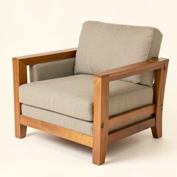 Hagan 50 '' Linen Square Arm Loveseat (synthetic illustration; no displayed measurements)