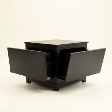 Hazel Crossing Freestanding Pull-Out Hamper Cabinet - Black (synthetic illustration; no displayed measurements)