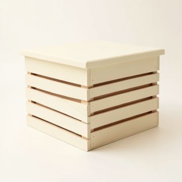 Glen Crossing Closed Outdoor Storage Box - Cream (synthetic illustration; no displayed measurements)