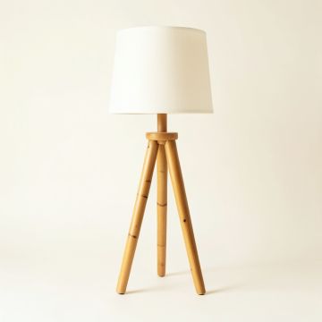 Dawn Dale Floor Lamp With A Plain Fabric Shade - Ivory (synthetic illustration; no displayed measurements)