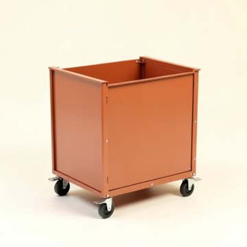 Olive Brook Empty Rolling Workshop Cart - Terracotta (synthetic illustration; no displayed measurements)