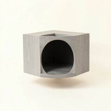Flint Edge Wall-Mounted Cat Perch - Gray (synthetic illustration; no displayed measurements)