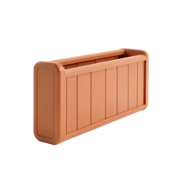 Ash Bend Narrow Outdoor Storage Bench - Terracotta