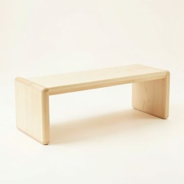 Ridge Arc Indoor Bench - Ivory (synthetic illustration; no displayed measurements)
