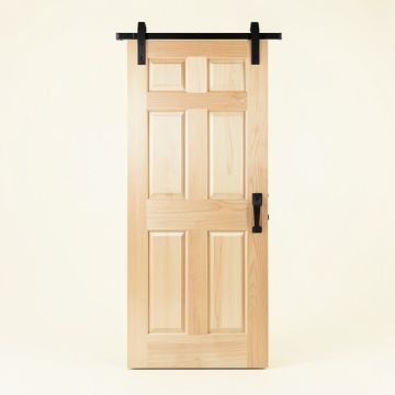 Paneled Wood Unfinished Barn Door Without Installation Hardware Kit (synthetic illustration; no displayed measurements)