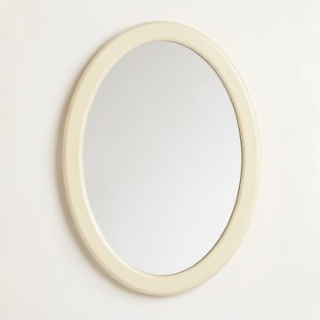 Clay Crossing Framed Wall Mirror - Cream (synthetic illustration; no displayed measurements)