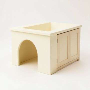 Glen Field Empty Furniture-Style Litter Enclosure - Cream (synthetic illustration; no displayed measurements)