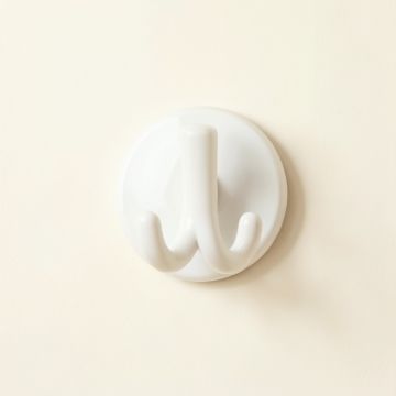 Cove Bridge Wall-Mounted Robe Hook - White (synthetic illustration; no displayed measurements)