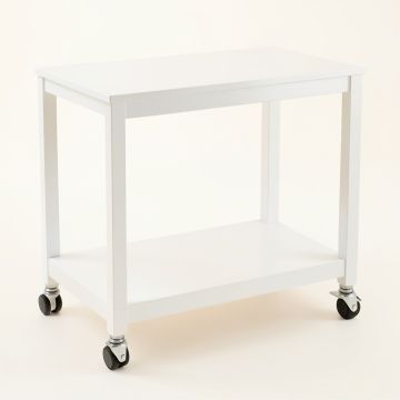 Dune Edge Empty Rolling Workshop Cart - White (synthetic illustration; no displayed measurements)