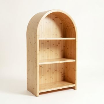 Moss Branch Freestanding Bookcase - Beige (synthetic illustration; no displayed measurements)