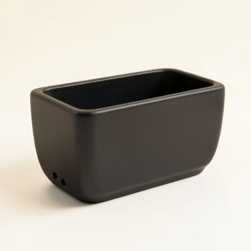 Moss Canyon Empty Railing Planter With Integral Brackets - Black (synthetic illustration; no displayed measurements)