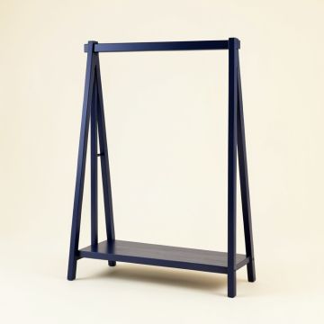 Clay Arc Empty Garment Rack (synthetic illustration; no displayed measurements)