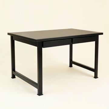 Slate Arc Empty Workshop Workbench - Black (synthetic illustration; no displayed measurements)