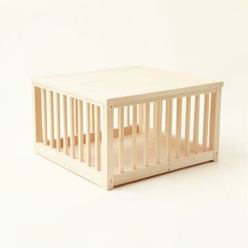 Harbor Branch Empty Furniture-Style Pet Crate - Ivory (synthetic illustration; no displayed measurements)