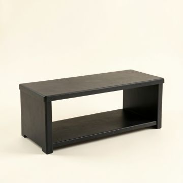 Shore Branch Narrow Outdoor Storage Bench - Black (synthetic illustration; no displayed measurements)
