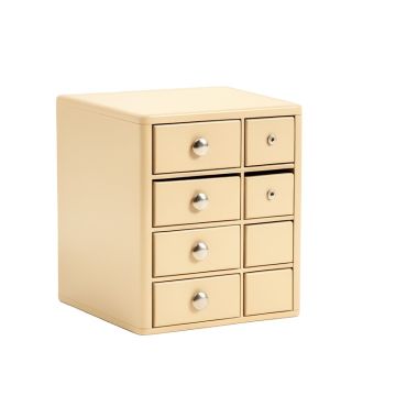 Linden Bend Small-Parts Storage Drawer Cabinet - Beige