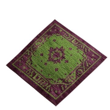 Aubusson Hand-Woven Wool Green/Plum Area Rug