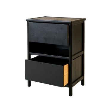 Laurel Branch Freestanding Pull-Out Hamper Cabinet - Black
