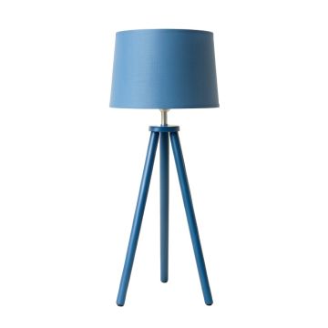 Hill Branch Floor Lamp With A Plain Fabric Shade - Blue (synthetic illustration; no displayed measurements)