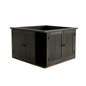 Birch Crest Empty Furniture-Style Litter Enclosure - Black