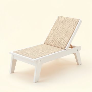 Spruce Arc Outdoor Lounge Chair - White (synthetic illustration; no displayed measurements)