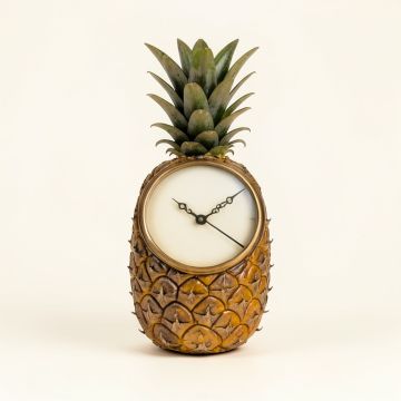 Pineapple Scroll 13.5 '' Wall Clock (synthetic illustration; no displayed measurements)