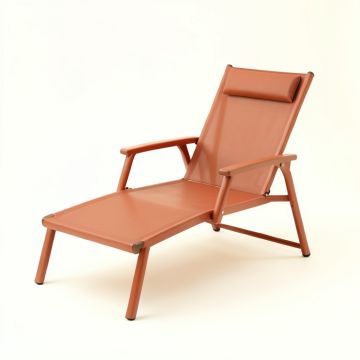 Alder Dale Outdoor Lounge Chair - Terracotta (synthetic illustration; no displayed measurements)