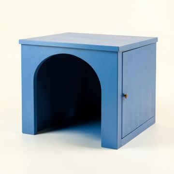 Reed Branch Empty Furniture-Style Litter Enclosure - Blue (synthetic illustration; no displayed measurements)