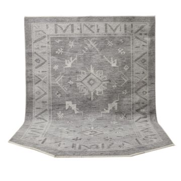 Rodeo Virden Bohemian Eclectic Tribal Aztec Power Loom Gray Rug (synthetic illustration; no displayed measurements)