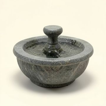 Ansorge Natural Stone Terrace Floor Fountain With Light (synthetic illustration; no displayed measurements)