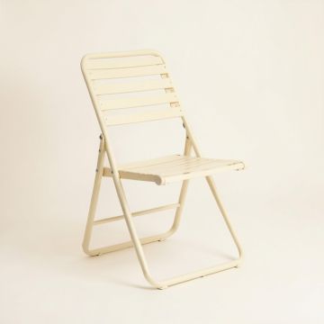Spruce Crossing Folding Outdoor Chair - Ivory (synthetic illustration; no displayed measurements)