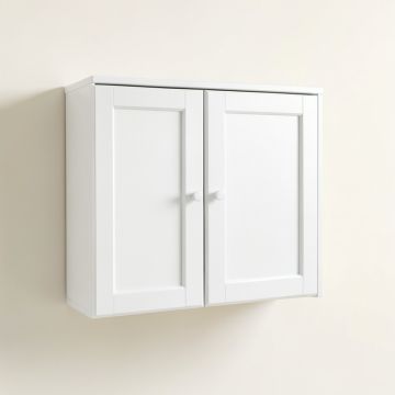 River Brook Wall-Mounted Entry Cabinet - White (synthetic illustration; no displayed measurements)