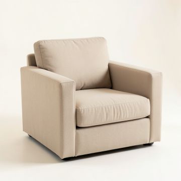 Glen Falls Upholstered Armchair - Beige (synthetic illustration; no displayed measurements)