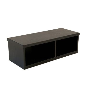 Oak Dale Shoe Storage Bench - Black